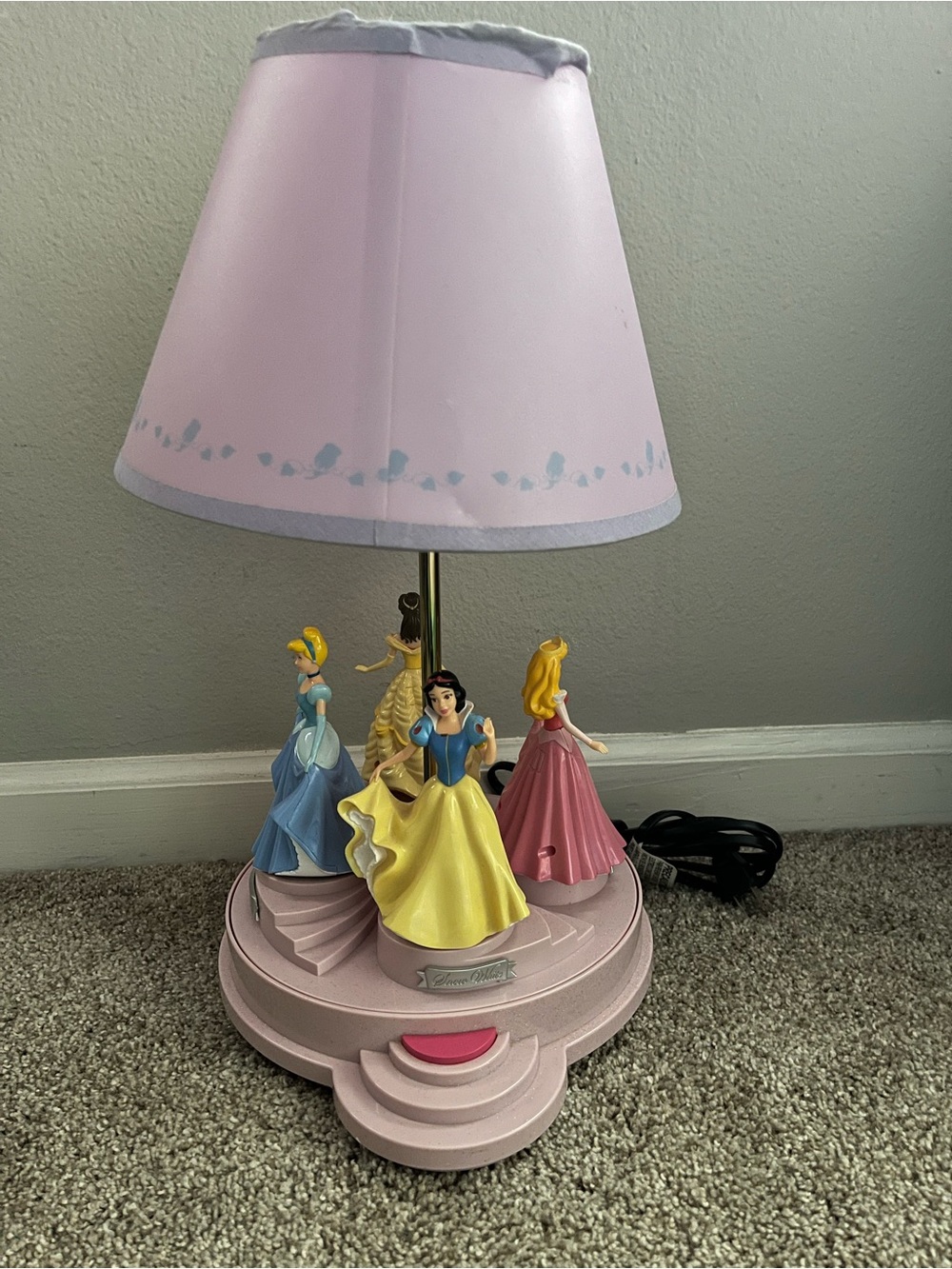 Vintage Disney Princess Talking & Dancing Table Lamp (Fully Functional) Read Des